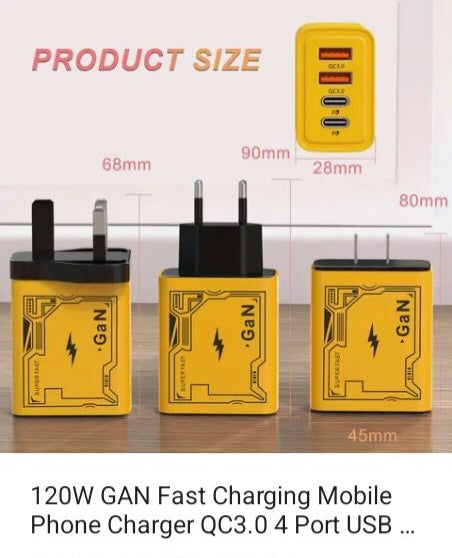 GNA Fast Charger - Universal USB Quick Charge Adapter
